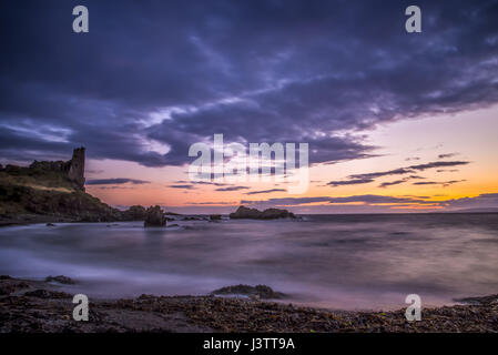 Dunure château sur la côte d'Ayrshire en Ecosse Banque D'Images