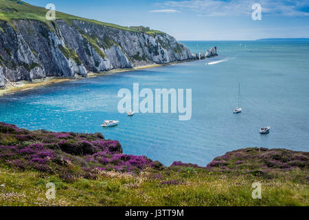 Aiguilles, île de Wight, Royaume-Uni Banque D'Images