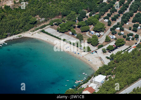 Prapratno Beach sur l'île de Pelješac, Croatie Banque D'Images