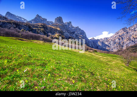 Des Alpes Suisses près de Leukerbad, Valais, Suisse Banque D'Images