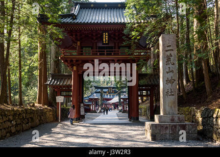 Toshogu, entrée de l'intérieur, à l'arrière. Banque D'Images