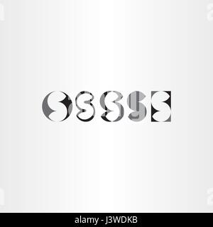 Vector set noir logo lettre s collection design Illustration de Vecteur