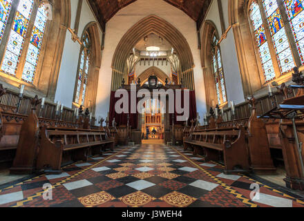 À l'intérieur de Merton College Chapel, Université d'Oxford, Angleterre Banque D'Images