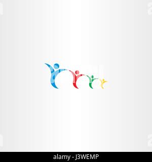 Par contre, le holding de la famille icône logo sign Illustration de Vecteur