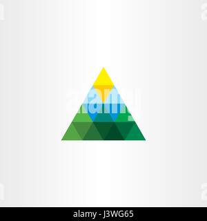 Paysage de montagne logo triangle vecteur conception sun Illustration de Vecteur