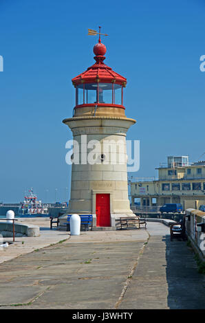 Ramsgate, Royal Harbour, Harbour Light House sur Walll, Kent, Banque D'Images