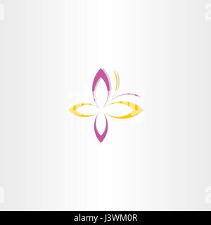 Icône vecteur papillon design symbole signe Illustration de Vecteur