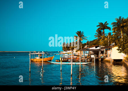 Village pittoresque de Velha Boipeba, Bahia, Brésil Banque D'Images