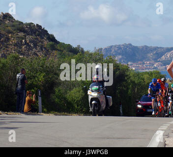 Palau, SARDAIGNE. Mai,5, 2017 Tour d'Italie 2017, 1 étape Alghero-Olbia Banque D'Images