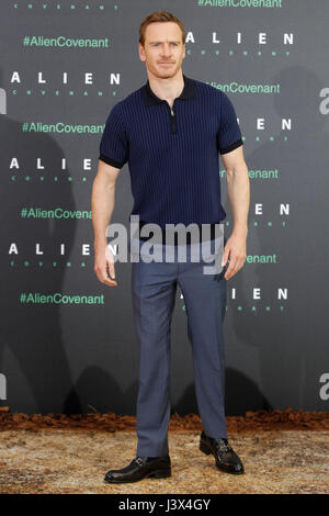 Madrid, Espagne. 8 mai, 2017. Michael Fassbender assiste à l'étranger Pacte photocall au Villamagna Hotel à Madrid, Espagne. Mai 08, 2017. Credit : Jimmy Olsen/media/MediaPunch /Punch Alamy Live News Banque D'Images