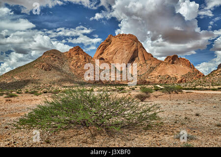 Spitzkoppe, paysage de montagne rochers de granit, la Namibie Banque D'Images