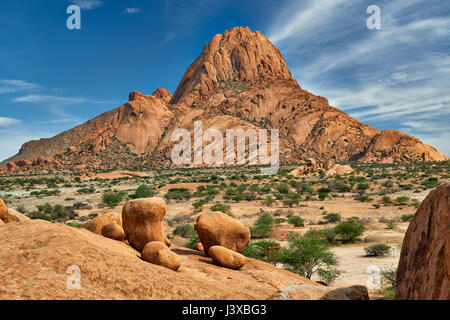 Spitzkoppe, paysage de montagne rochers de granit, la Namibie Banque D'Images