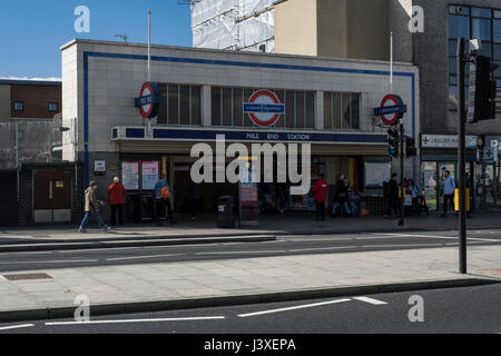 La gare de Mile End Banque D'Images
