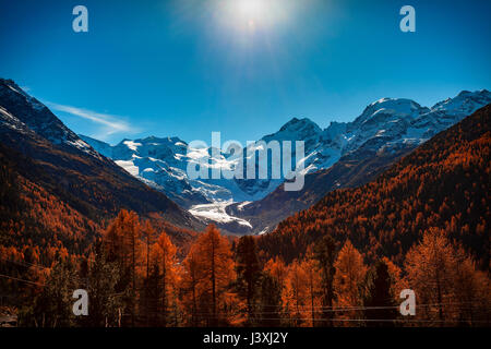 Vue panoramique, Engadine, Saint Moritz, Suisse Banque D'Images