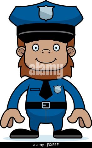 Un dessin animé policier. sasquatch Illustration de Vecteur