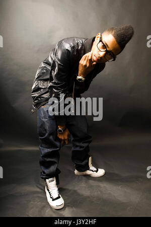 Lil Twist de Lil Wayne Young Money Entertainment studio portrait le 29 mars 2009 à Los Angeles. Banque D'Images