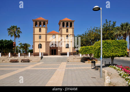 L'église San Sebastian sur la costa Adeje de la partie sud-ouest de Tenerife, dans les îles Canaries Banque D'Images