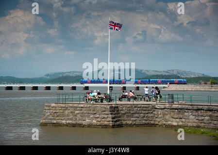 La jetée à Arnside, Milnthorpe, Cumbria, Angleterre. Banque D'Images