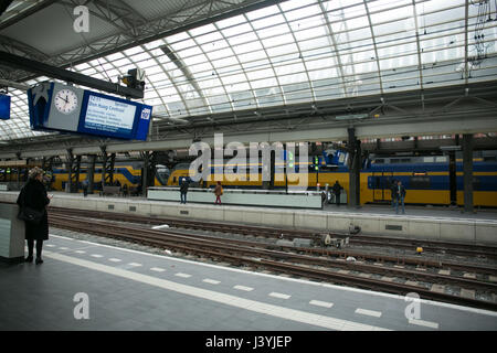 Capture de la gare Amsterdam Ceentral Banque D'Images