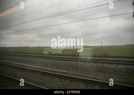 Capturer l'intérieur d'un wagon de paysage hollandais Banque D'Images