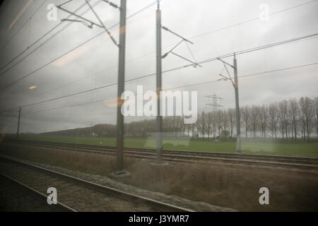 Capturer l'intérieur d'un wagon de paysage hollandais Banque D'Images