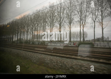 Capturer l'intérieur d'un wagon de paysage hollandais Banque D'Images