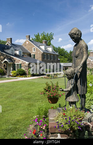 Le Pearl S. Buck House, Green Hills Farm, Bucks Co. de la Pennsylvanie où--Prix Nobel et Pulitzer prize-winning author Pearl Buck a vécu. Banque D'Images