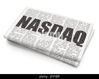 Concept : les indices boursiers NASDAQ sur fond de journal Banque D'Images