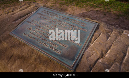 Gill's Lap sur Ashdown Forest où une pierre commoration est placé pour Milneand AA pour l'EH Shepard histoire de Winnie l'ourson. 26/03/17 Banque D'Images