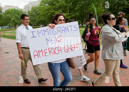 La politique de l'Immigration protestataires - Washington, DC USA Banque D'Images