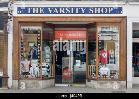 Le Varsity shop à l'université d'Oxford pour l'élève et de l'habillement supples Oxford, Angleterre Banque D'Images