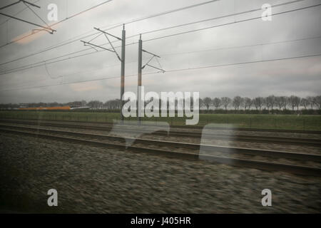 Capturer l'intérieur d'un wagon de paysage hollandais Banque D'Images