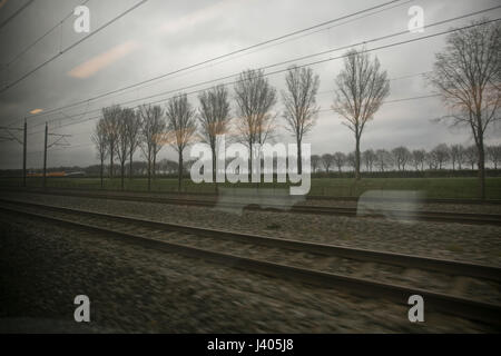 Capturer l'intérieur d'un wagon de paysage hollandais Banque D'Images