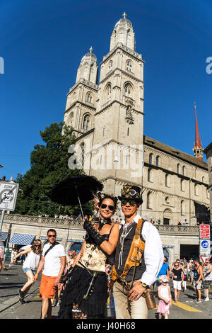 Party People, street parade, Zurich , Suisse Banque D'Images