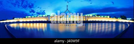 Panorama du Parlement Canberra Australie Banque D'Images