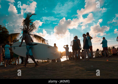 Itacaré - Bahia, au point d'attente touristiques Xaréu pour coucher du soleil Banque D'Images