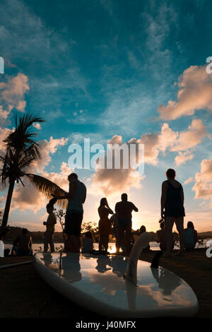 Itacaré - Bahia, au point d'attente touristiques Xaréu pour coucher du soleil Banque D'Images