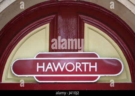 Haworth Gare Signalisation. West Yorkshire, Angleterre, Royaume-Uni Banque D'Images