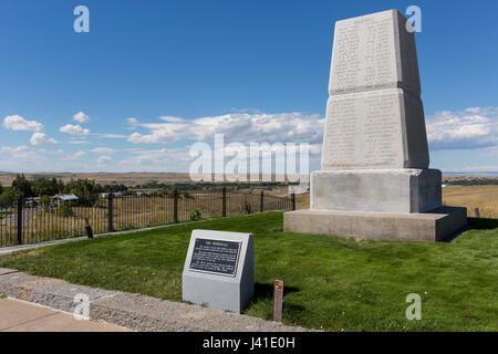 Last Stand Hill, 7ème Bcus Memorial. Sept, 2016. Little Bighorn Battlefield National Monument, Montana, USA Banque D'Images