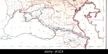 Carte de la Russie.B. Caucase. George Dodd. L'histoire picturale de la guerre russe 1854 56 Banque D'Images