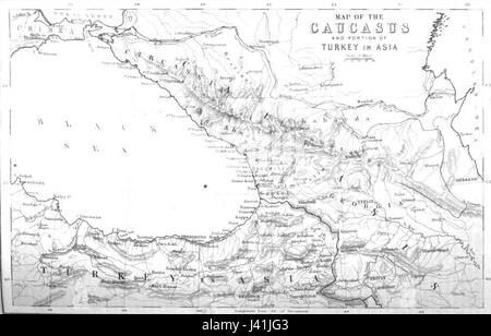 Carte de la région du Caucase. George Dodd. L'histoire picturale de la guerre russe 1854 56 Banque D'Images