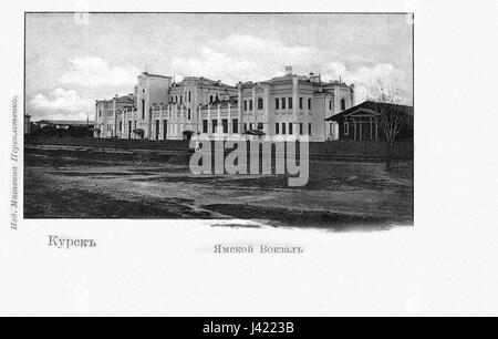 La gare de Koursk sur carte postale (début du XX siècle) Banque D'Images