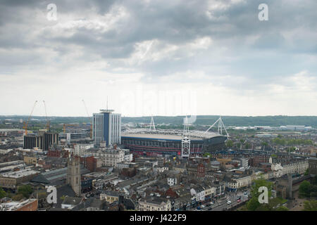 La Principauté Stadium (anciennement le Millennium Stadium) à Cardiff, Pays de Galles du Sud. Banque D'Images