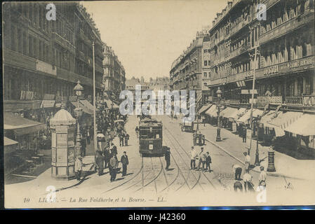 Lille 10 Rue Faidherbe et la Bourse Banque D'Images