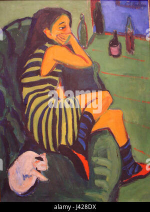 Marcella door Ernst Ludwig Kirchner (1880 1938) Banque D'Images