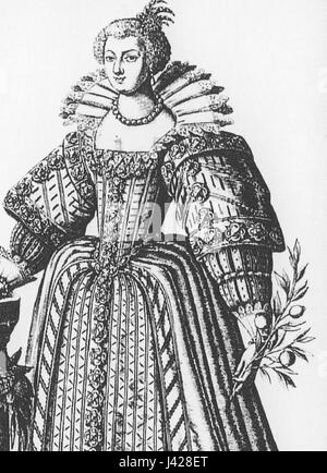 Marie de Bourbon 1626 Gravure Banque D'Images