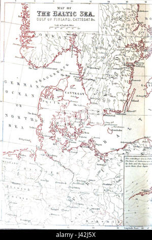 Carte de la mer Baltique, A. George Dodd, Pictorial history de la guerre russe 1854 56 Banque D'Images