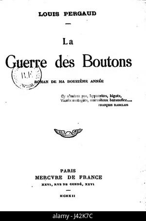 La Guerre des boutons title Banque D'Images