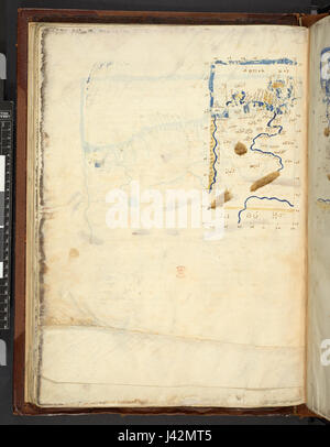 La carte après la Geographia de Ptolémée (111 MS Burney, f.51v) Banque D'Images