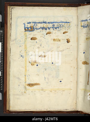 La carte après la Geographia de Ptolémée (111 MS Burney, f.52v) Banque D'Images